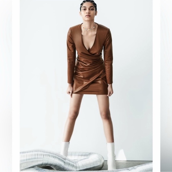 Zara Dresses & Skirts - Zara Chocolate Brown Mini Dress